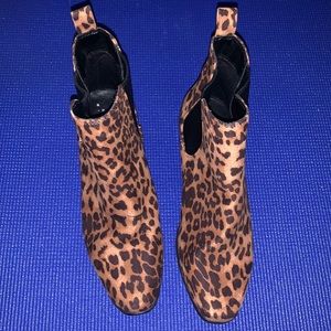 Leopard Print Ankle Boots